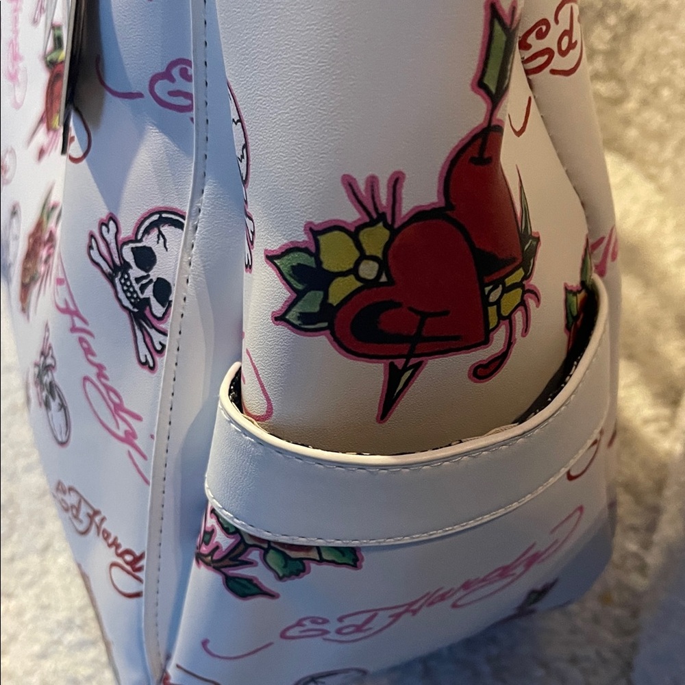 Ed Hardy Skull and Rose Shoulder Bag - Picture 6 of 15